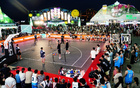 三人篮球赛在金沙滩啤酒城开打 “路人王”、CBA旧将到场助阵